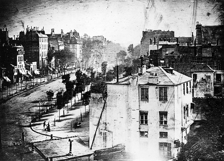 Une vue du boulevard du Temple à Paris en 1839