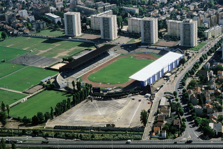 Vue aérienne du stade de Colombes en 1986 © D.Raux