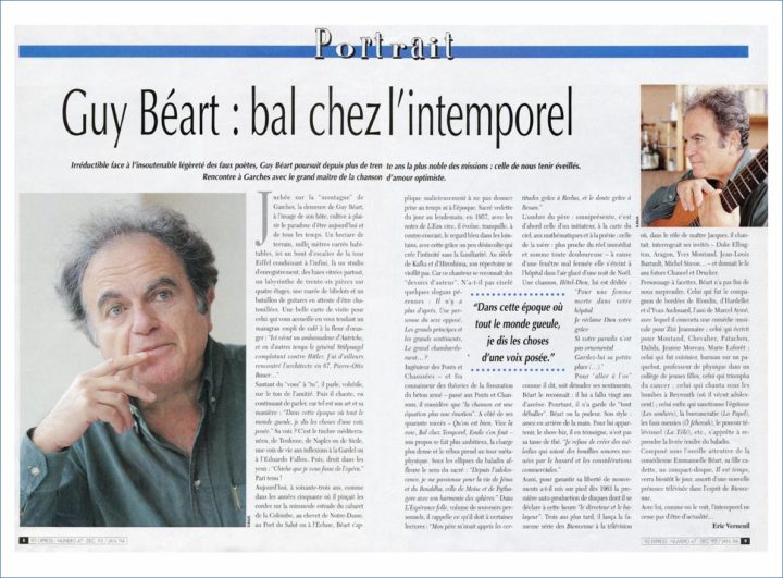 ARTICLE GUY BEART © PHOTO DIDIER RAUX 1A